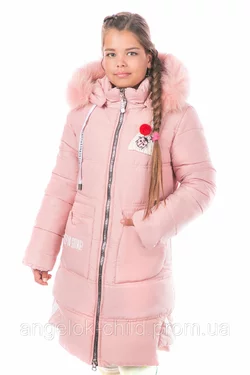 Зимняя куртка для девочки "Шапка", зимнее пальто детское, зима 2019