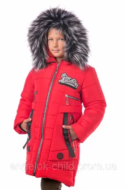 Зимняя куртка пальто для девочек "Мальва" 116-146 см, зима 2019